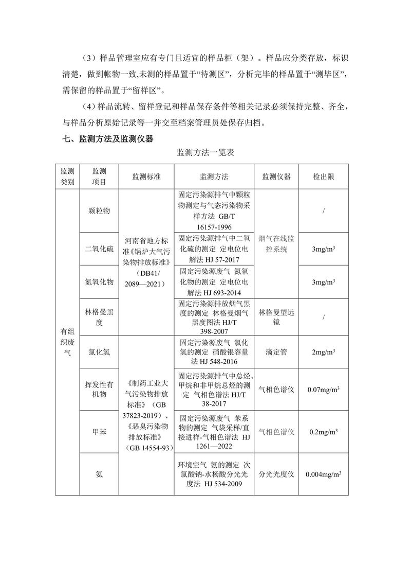新乡市三鑫科技有限公司自行监测方案-6